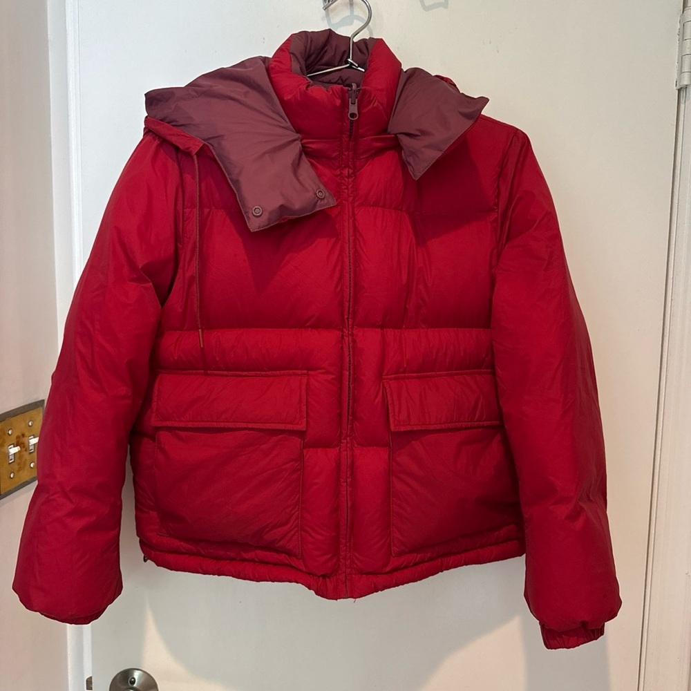 JW Anderson x Uniqlo size small red puffer jacket